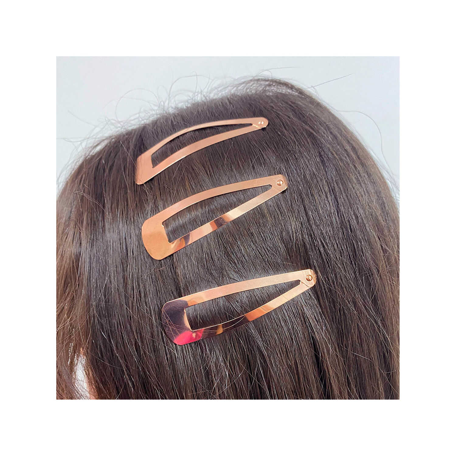 Set Clip Ovalado Besty Rosegold 3u Rosegold image number 1.0