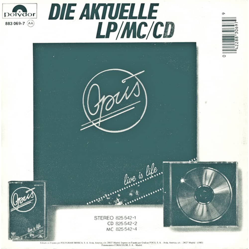 Opus - Positive/flying High (live) | 7" Single Vinilo Usado image number 1.0