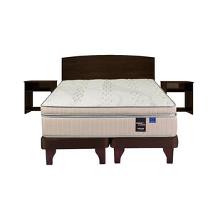 Cama Europea Flex M&aacute;ximo Cobre / King / Base Dividida + Set De Maderas Dakar