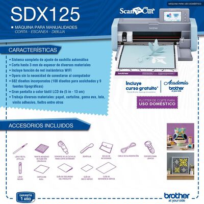 Máquina Plotter Brother ScanNcut de Corte Y Escaneo SDX125