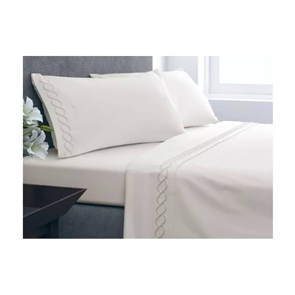 Juego De Sabanas 1.5 Plazas 210 Hilos Bordadas image number 0.0