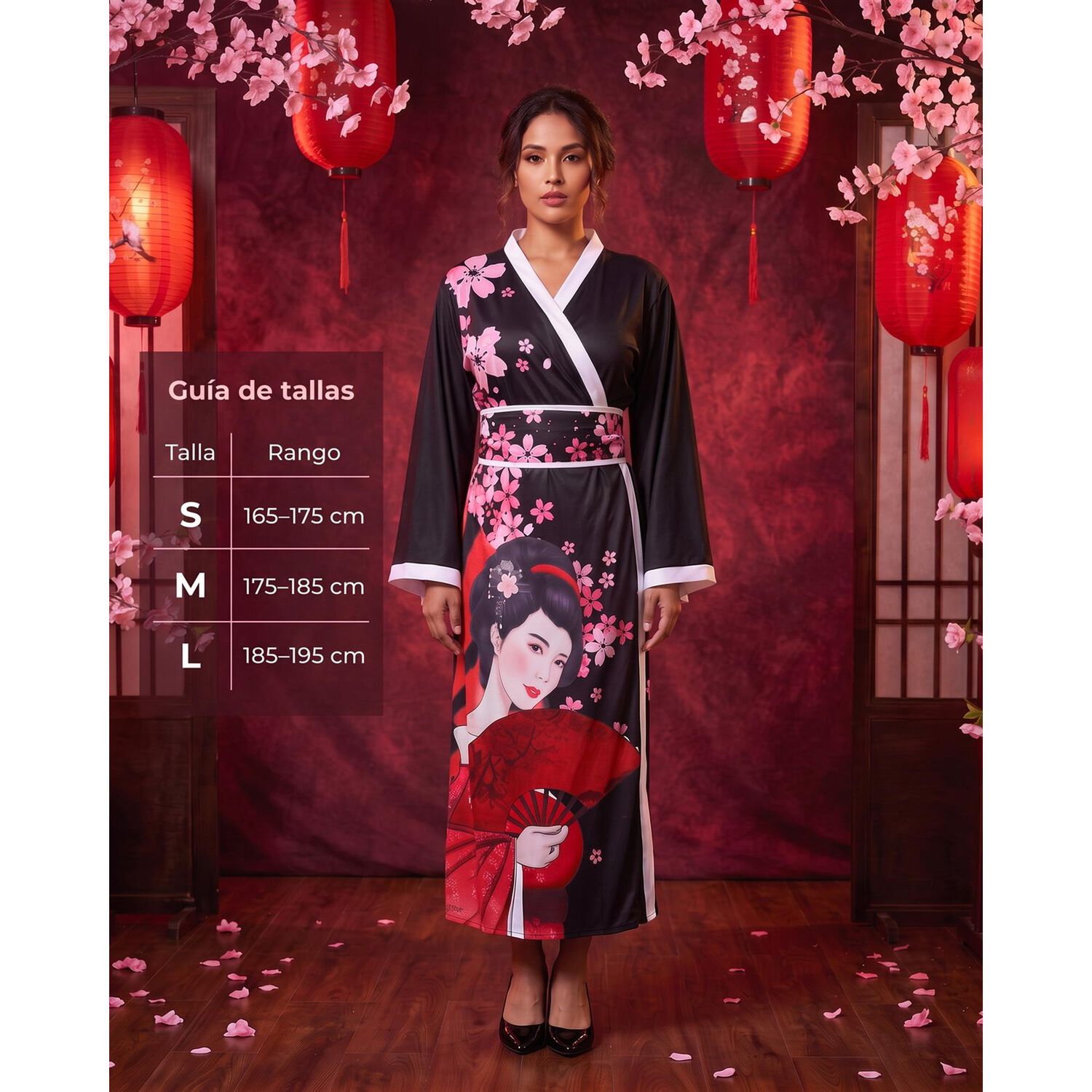 Kimono Elegante Tradicional Japon&eacute;s Mujer Obi Incluido image number 5.0