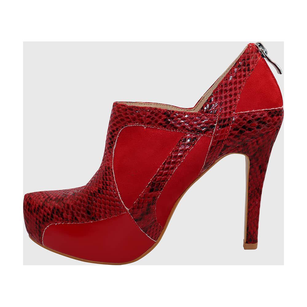 Botin Taco Aguja Rojo image number 2.0