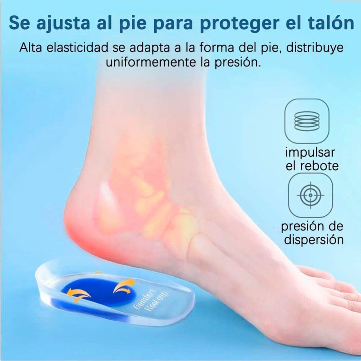Plantillas Ortop&eacute;dicas Taloneras Silicona Espolon Oneder S/m image number 3.0