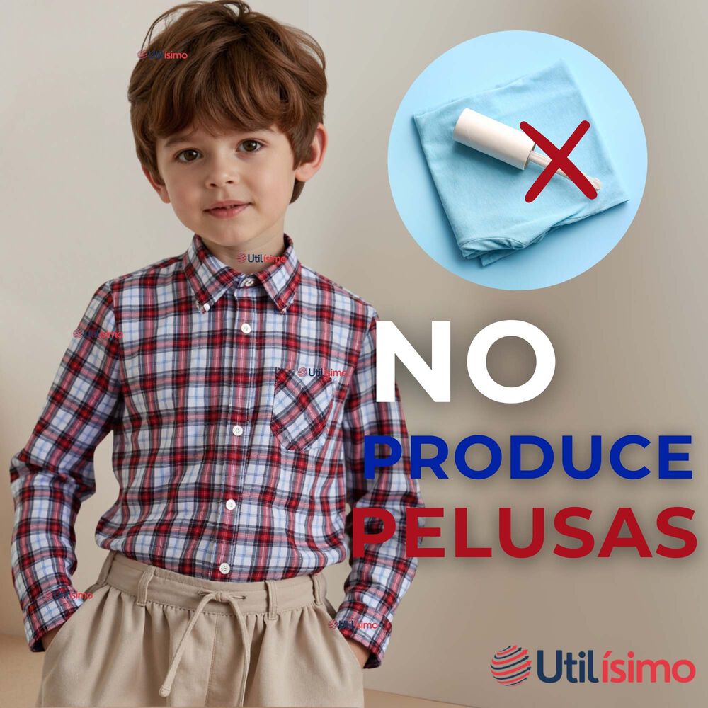 Camisa Huaso Cuadrillé Cuadro Manga Larga 100% Algodón Azul Blanco Casual image number 9.0