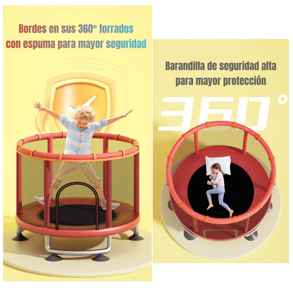 Cama Elástica Trampoline 150cm Con Barra Ejercicio Lubabycas image number 4.0