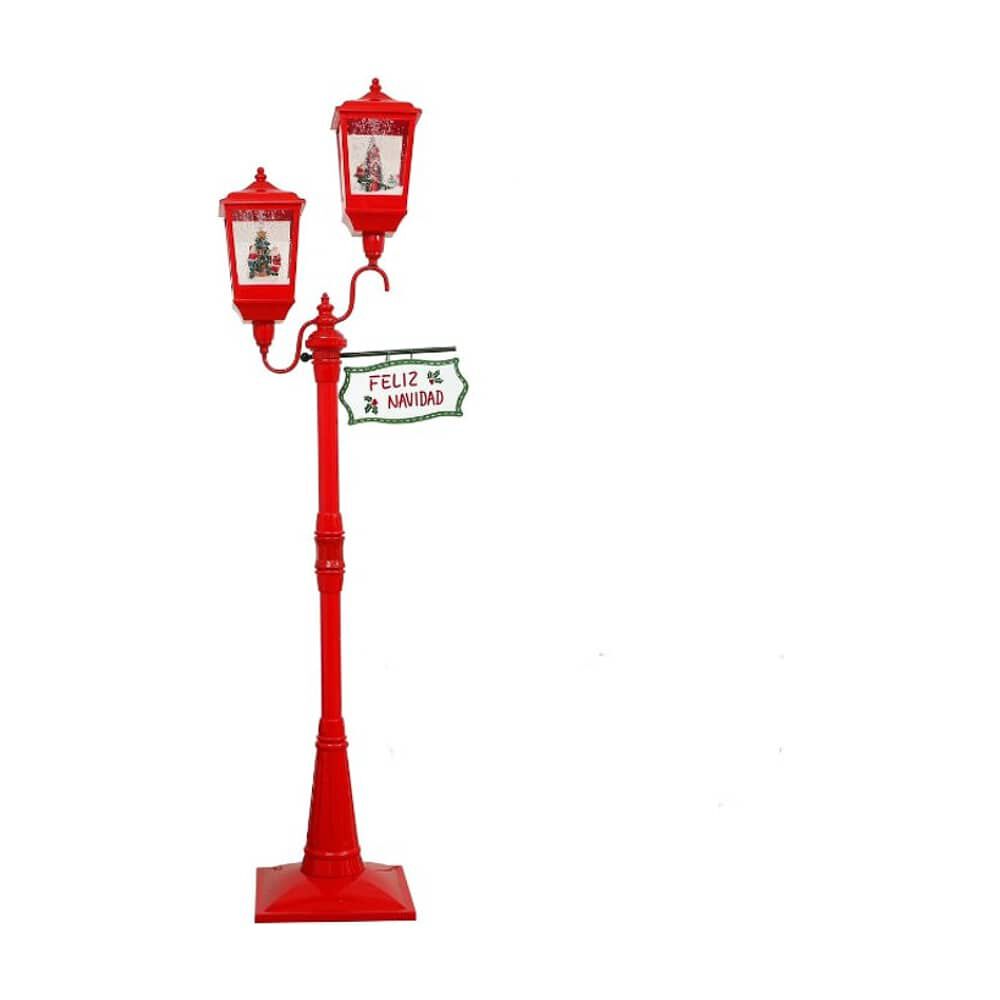 Faro Doble De Navidad 200 Cm Nieve Y M&uacute;sica image number 1.0