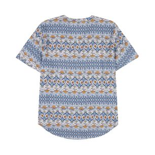 Blusa Full Print Manga Corta Cuello V Mujer Geeps