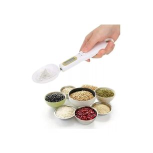 Cuchara Pesa Gramera Electrocnica Medidora De Cocina Capacidad M&aacute;xima 500 G Color Blanco
