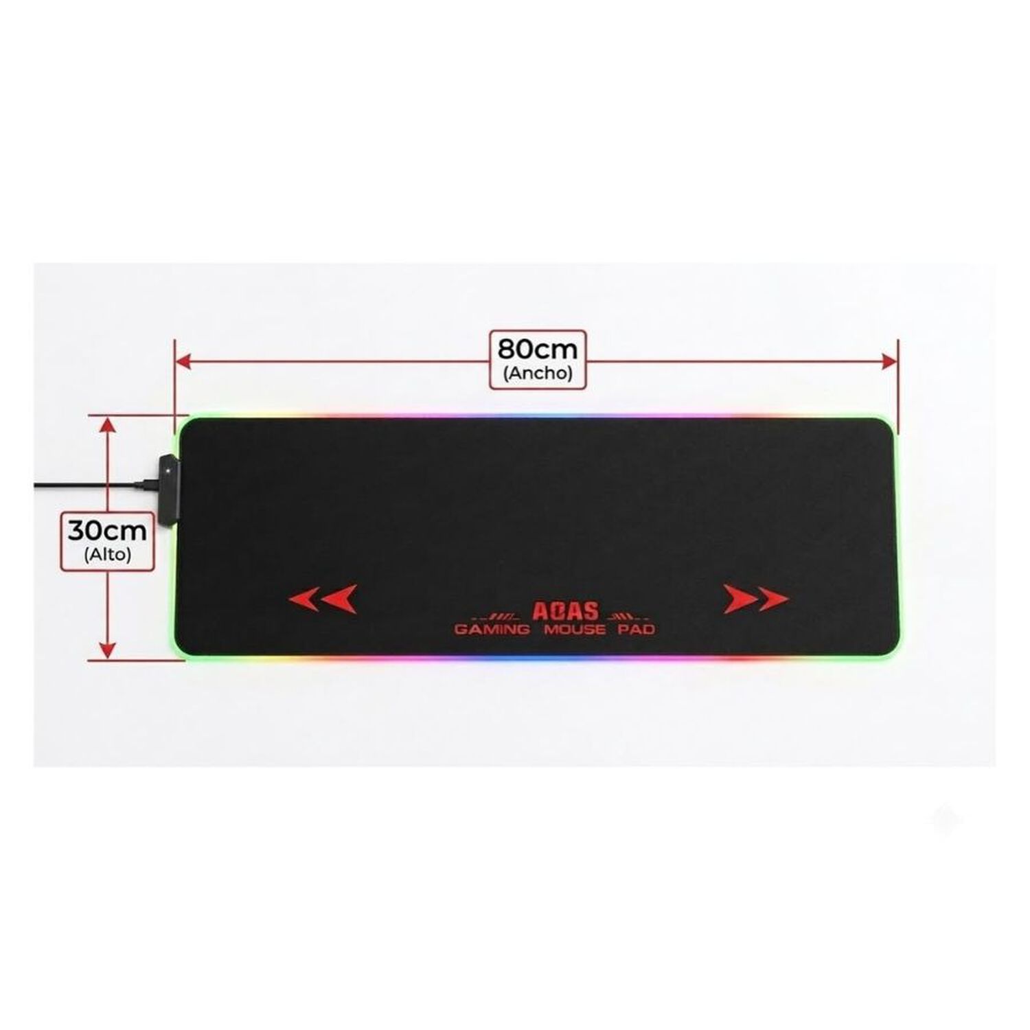 Mouse Pad Gamer Rgb 80x30cm Waterproof Iluminado Usb image number 1.0