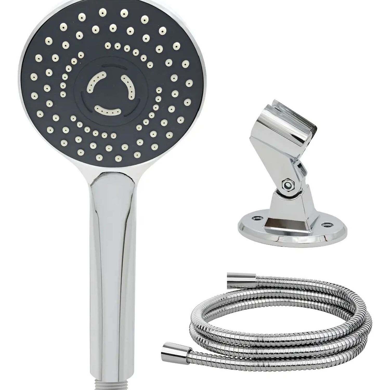 Set De Ducha Manual Con Flexible 150 Cm Y Soporte Modelo Rimini Marca Stretto Color Cromo image number 0.0