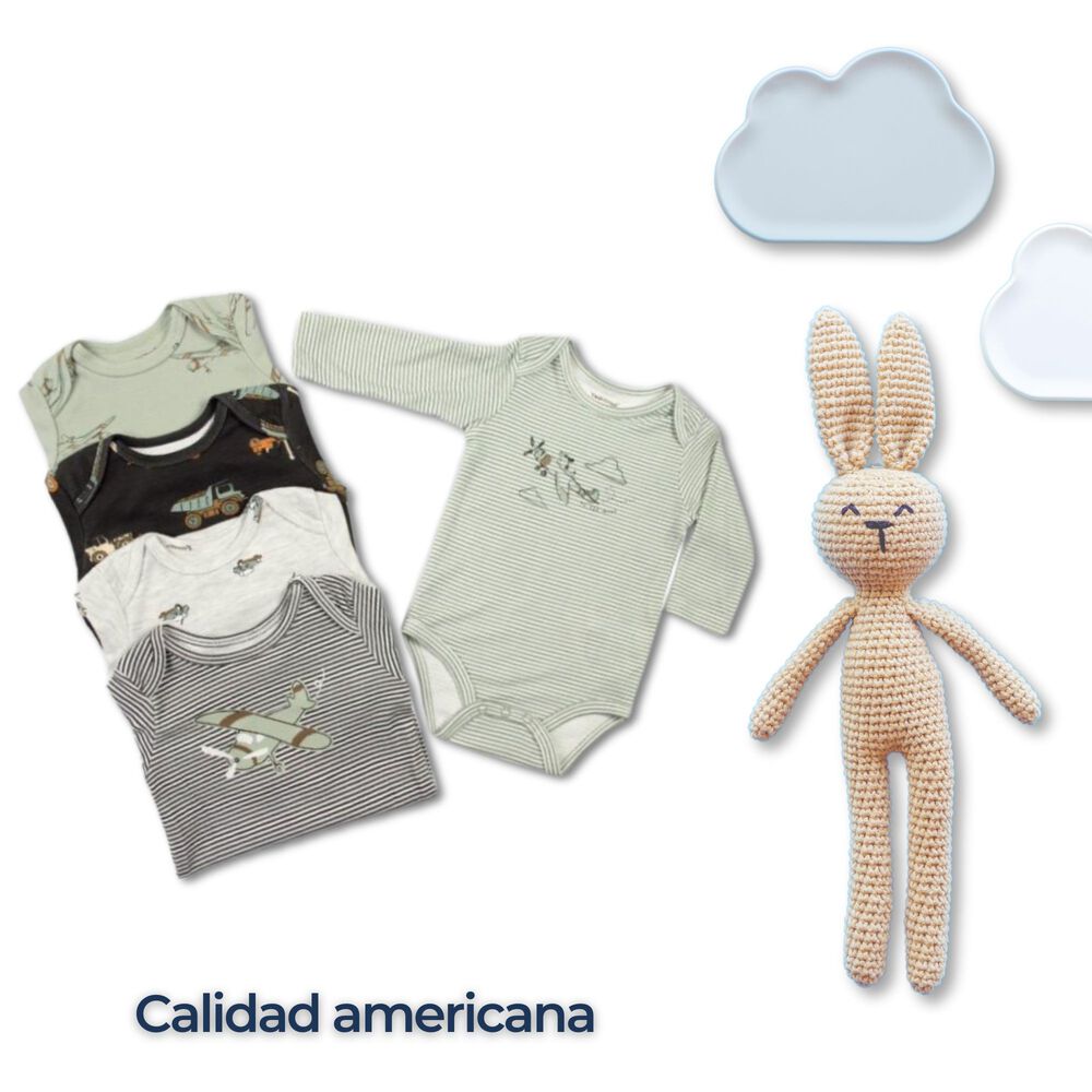 Pack 5 Bodys Ni&ntilde;o Manga Larga Tedmimak 100% Algod&oacute;n Adventure Planes image number 5.0