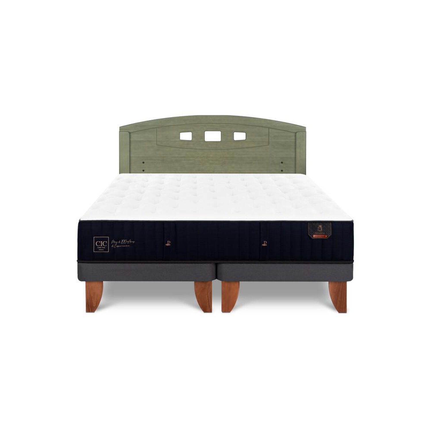 Cama Europea Cic Linea Premium / 2 Plazas / Base Dividida + Respaldo image number 0.0