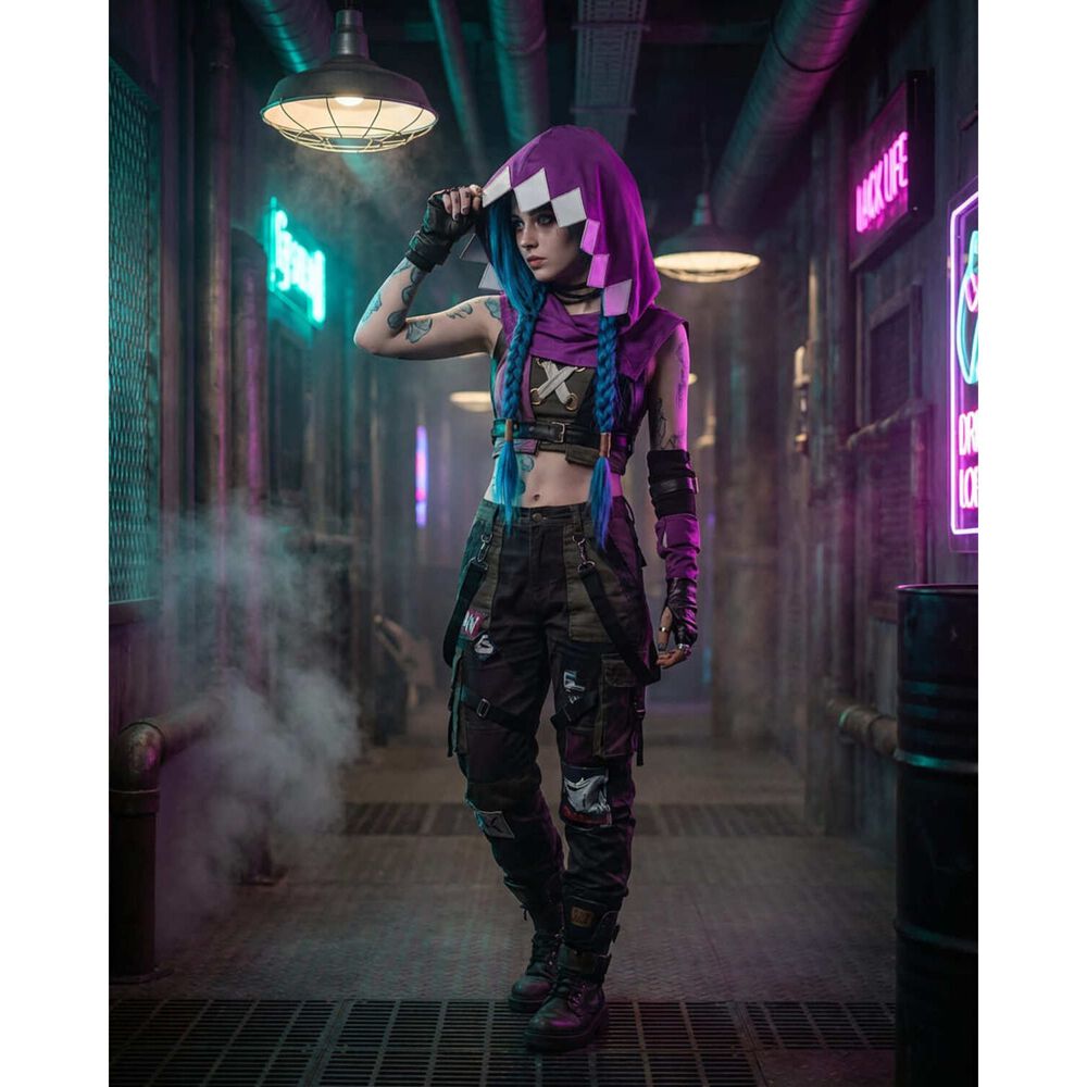 Capucha Jinx Accesorio Cosplay Lol Arcane League Of Legends image number 3.0