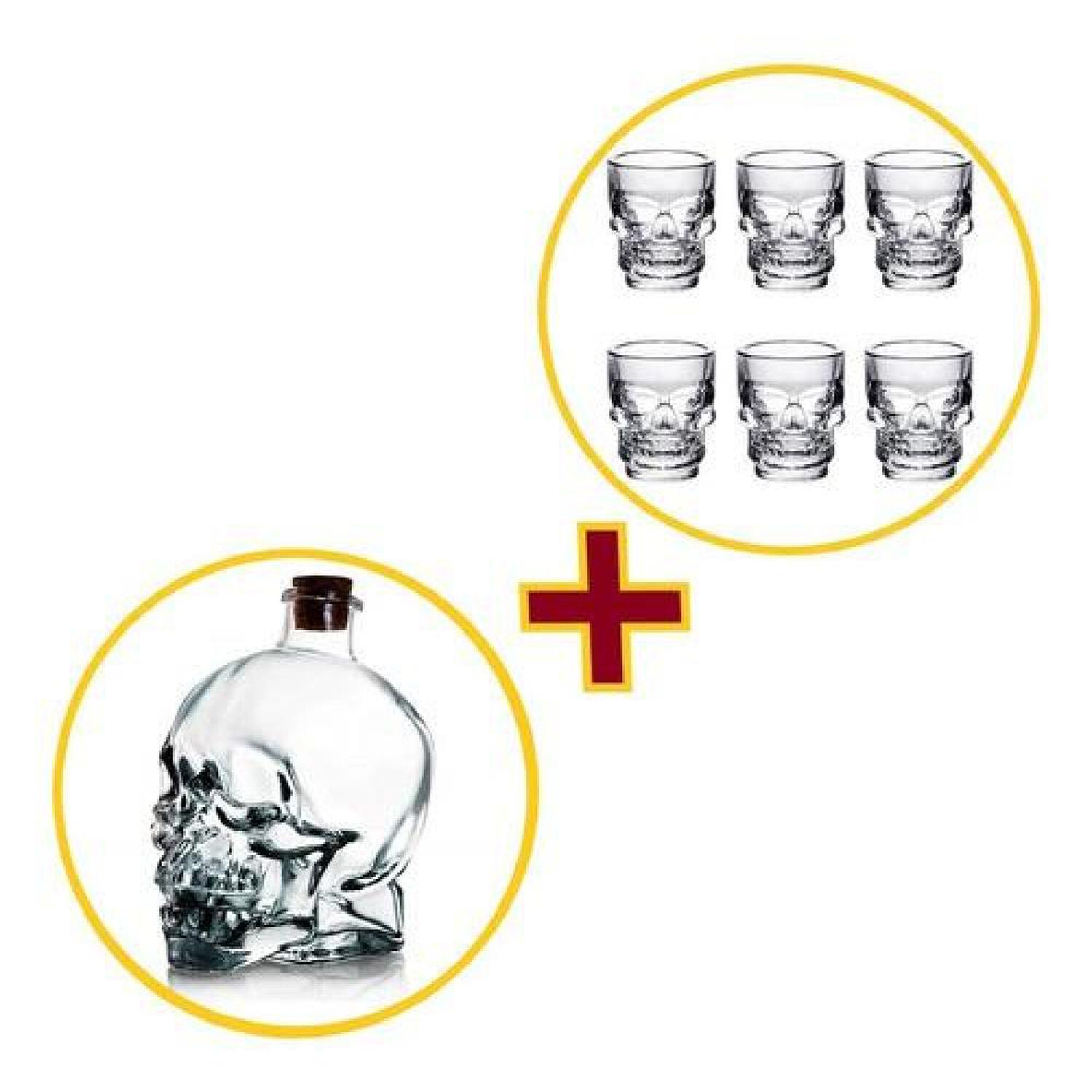 Pack Bar Calaveras Botella + 6 Vasos Shot image number 0.0