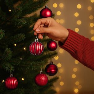 12 Bambalinas Esferas Navideñas Rojo 6cm Decoracion Navidad 12 Bambalinas Esferas Navideñas Rojo 6cm Decoracion Navidad