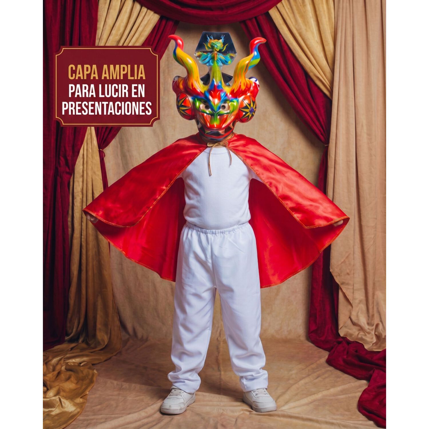 Capa La Tirana Caporal Traje Tipico Nortino Infantil image number 4.0