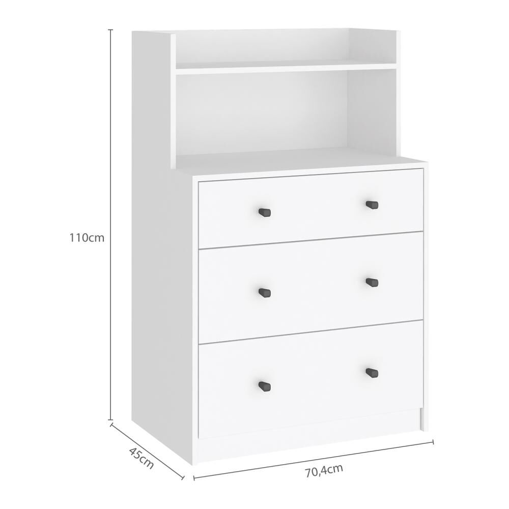 Cómoda Vekka Home Comoda White / 3 Cajones image number 1.0
