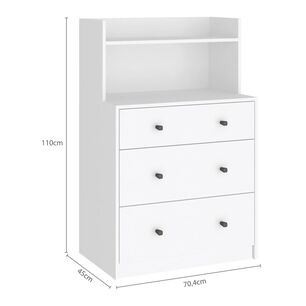 C&oacute;moda Vekka Home Comoda White / 3 Cajones