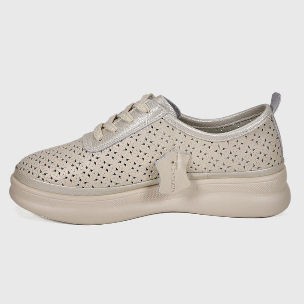 Zapatilla Cuero Jenara Beige image number 5.0