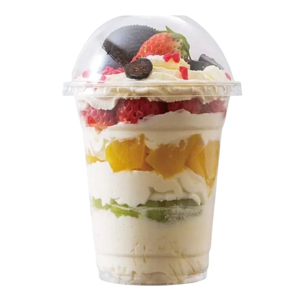 Set 10 Vasos Frappe 12oz Tapa Domo 470ml Plastico Pet image number 1.0