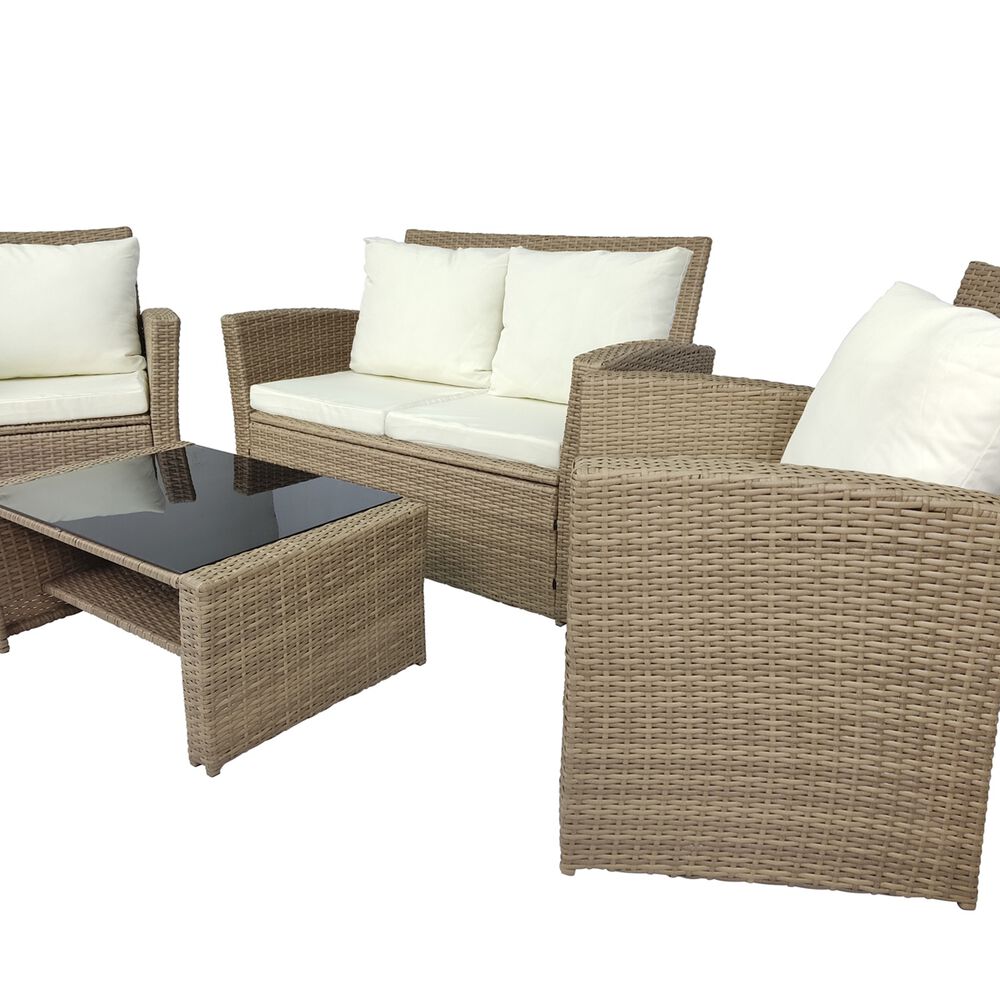 Juego Living Terraza Kanpur Caramelo 4 Personas image number 2.0
