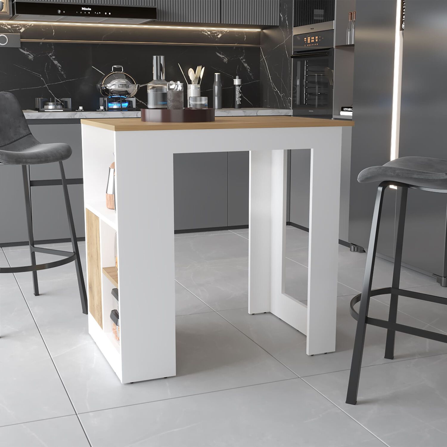 Isla De Cocina 1 Puerta Fm-010b Blanco image number 4.0