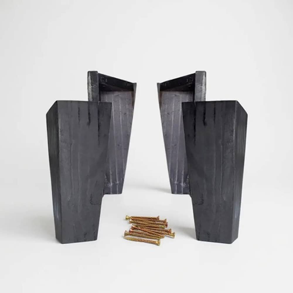 Kit 4 Patas Universales Para Cama Europea - Negro 24 Cm image number 0.0