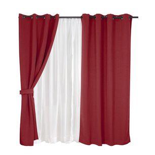 Set Cortina Jqd 8pzas Arg. 140x220 Rojo Valdivia