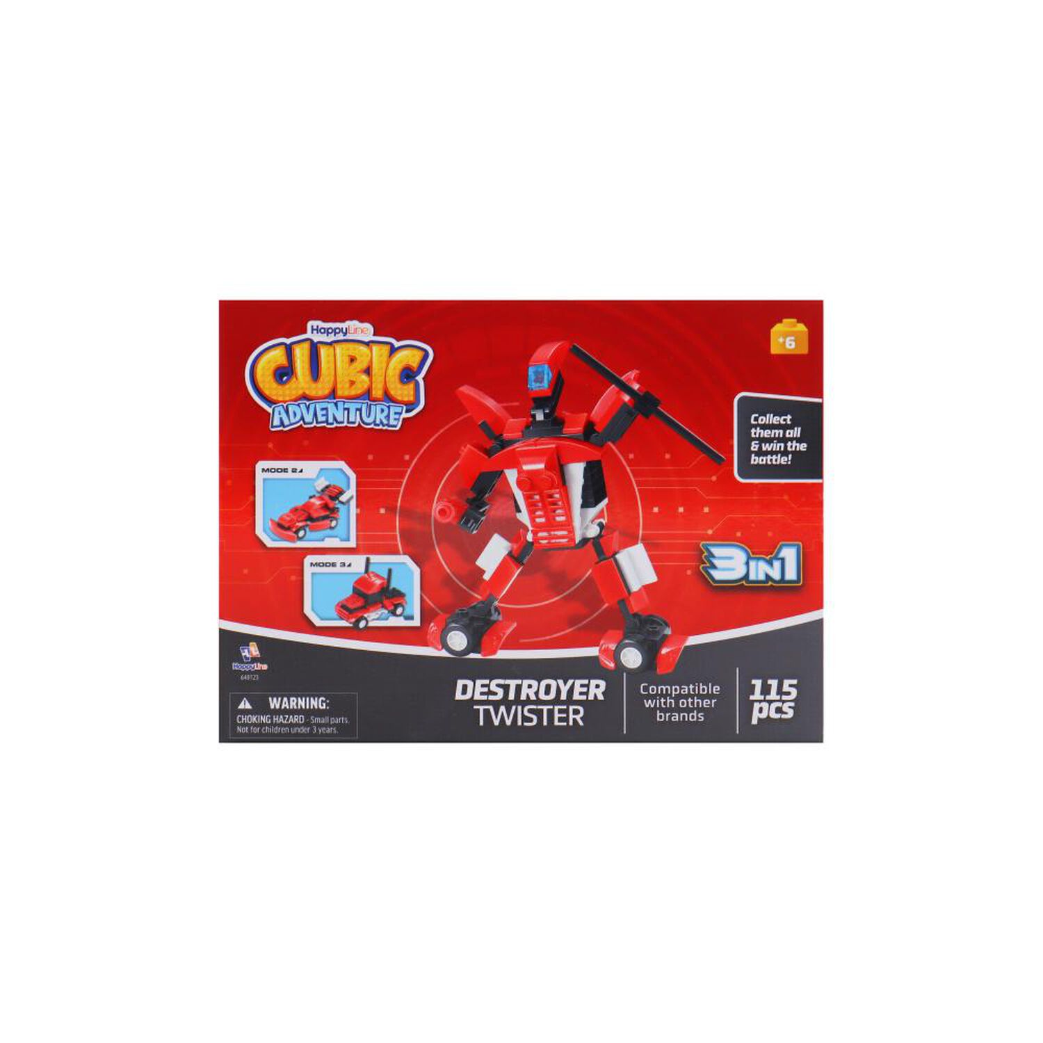 Bloques Happy Line Robots 3 En 1 image number 0.0