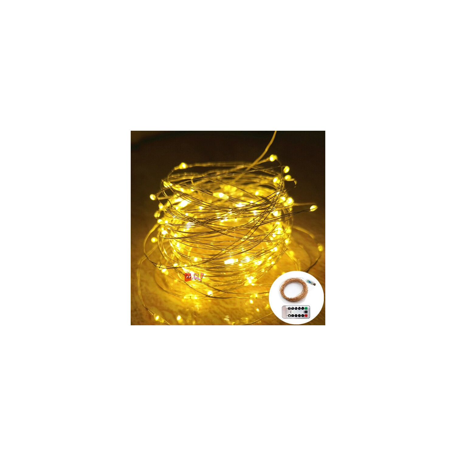 Guirnalda Cortina Luz Led 2mts C&aacute;lida Blanca - Ps image number 1.0