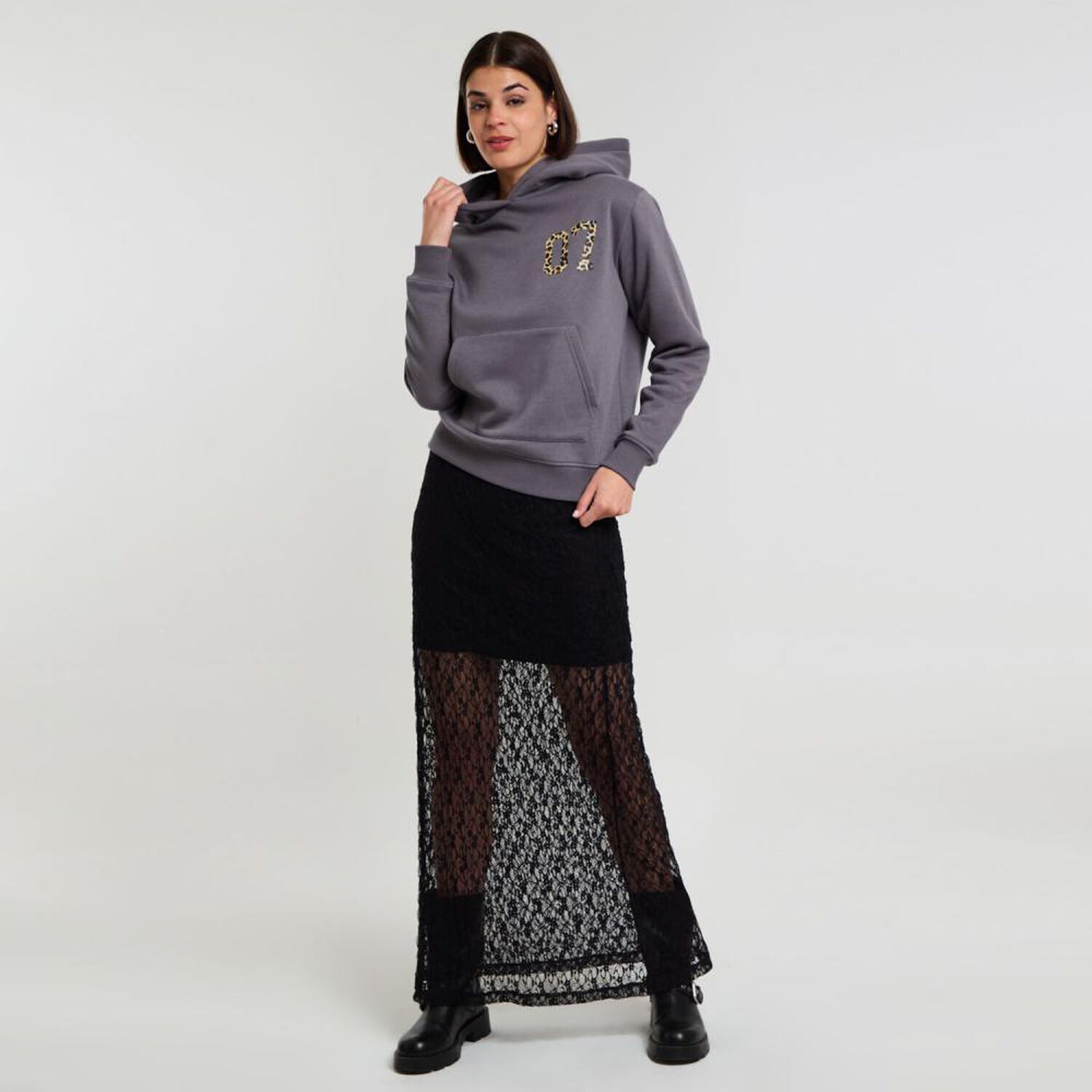 Poler&oacute;n Hoodie Print Manga Larga Cuello Redondo Con Capucha Mujer Rolly Go image number 1.0