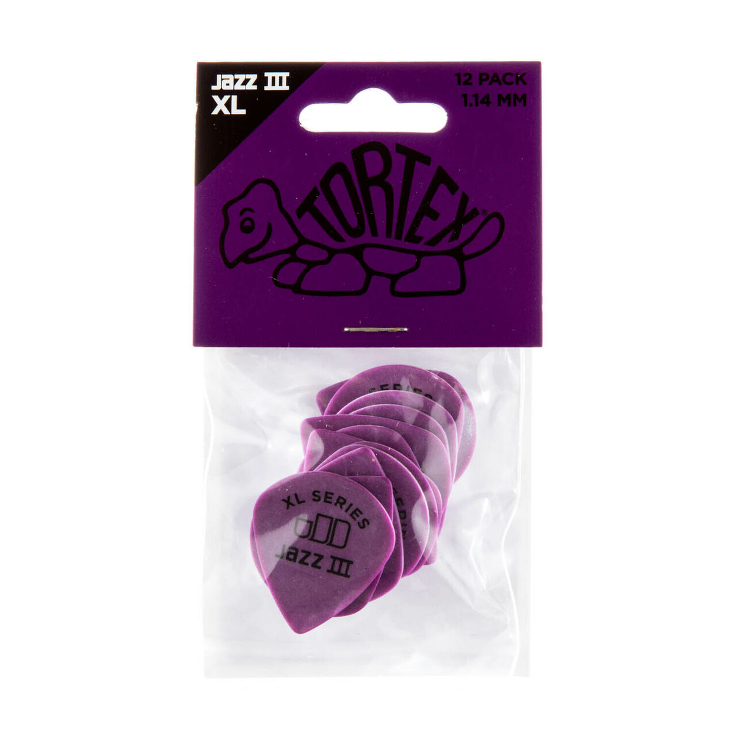 U&ntilde;etas Dunlop 498 Tortex Jazz Iii Pick 1.14 Pack 12 image number 2.0