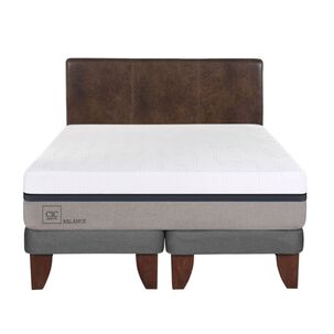 Cama Europea Cic Balance / King / Base Dividida + Respaldo