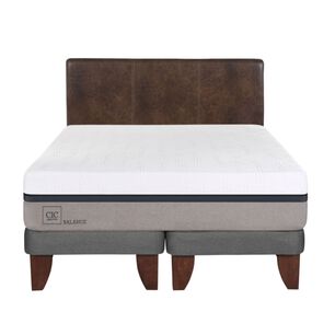 Cama Europea Cic Balance / King / Base Dividida + Respaldo
