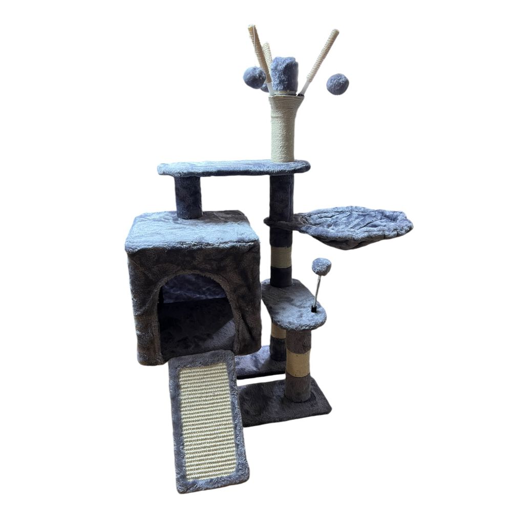 Torre Arbol Casa Rascador Juguete Gatos Terciopelo image number 0.0