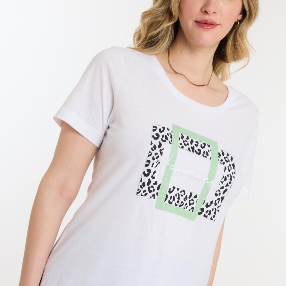 Polera Lisa Manga Corta Cuello Redondo Mujer Geeps image number 4.0