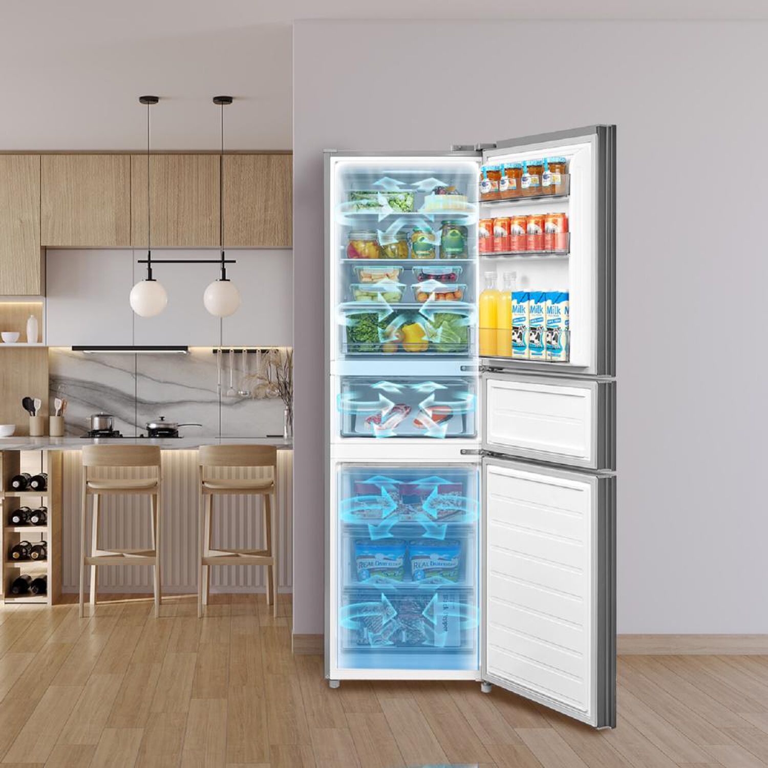 Refrigerador Bottom Freezer Midea MDRB363TDE50IN / No Frost / 263 Litros / C image number 7.0