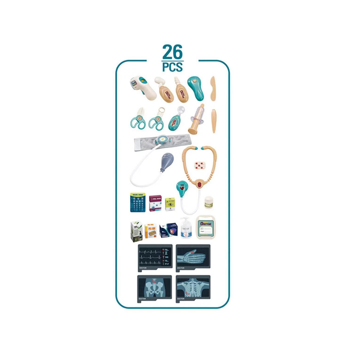 Juguete Kit Medico Mesa Con 26 Accesorios Multifuncional Infantil image number 1.0