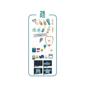 Juguete Kit Medico Mesa Con 26 Accesorios Multifuncional Infantil