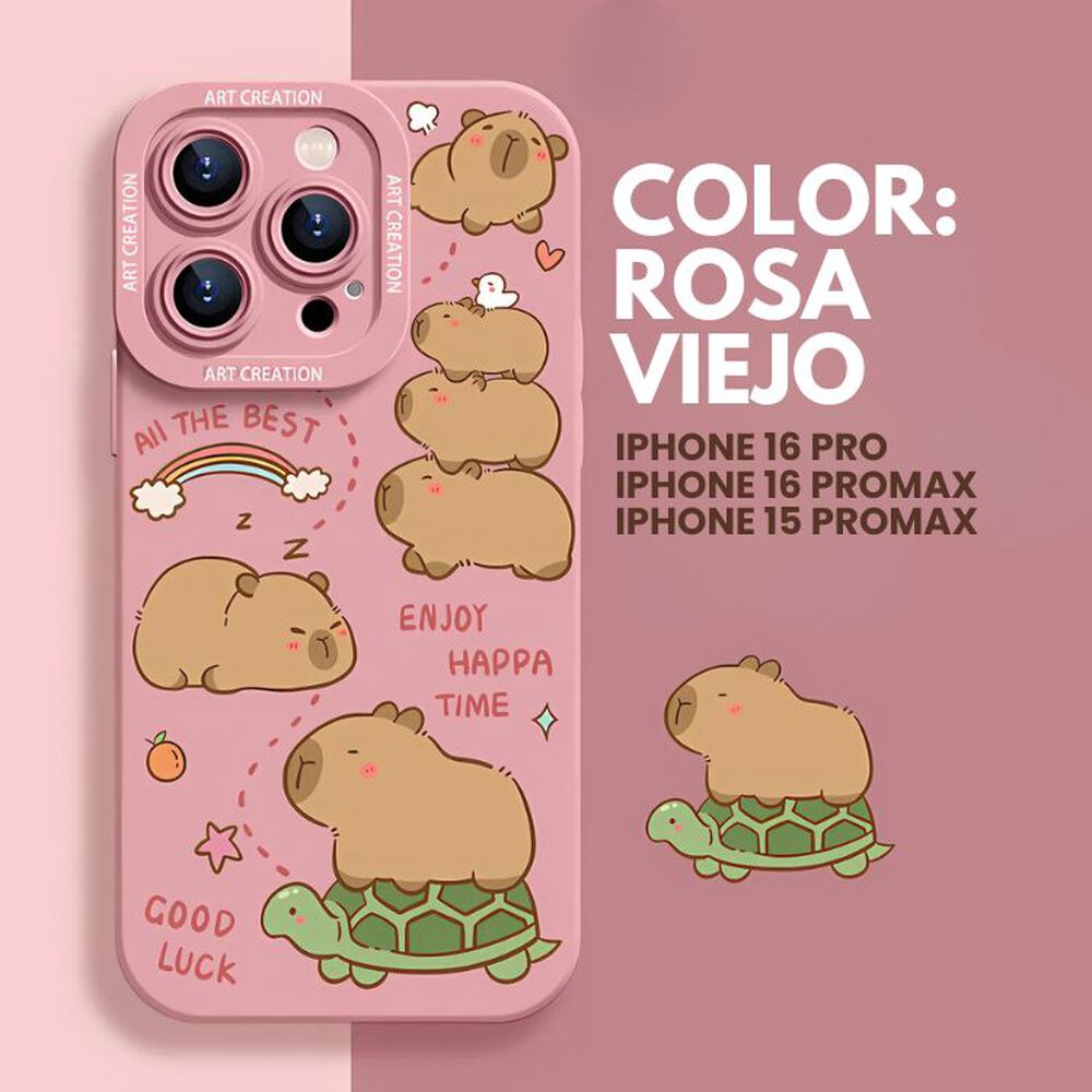 Carcasa Funda Silicona Iphone 16 Pro Max Capibara Antigolpes image number 1.0