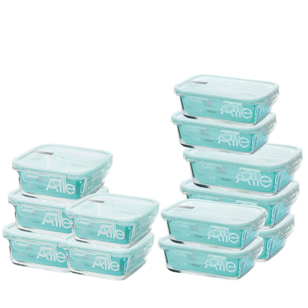 Set 12 Contenedores Hermeticos Alimentos De Vidrio Allegra image number 0.0