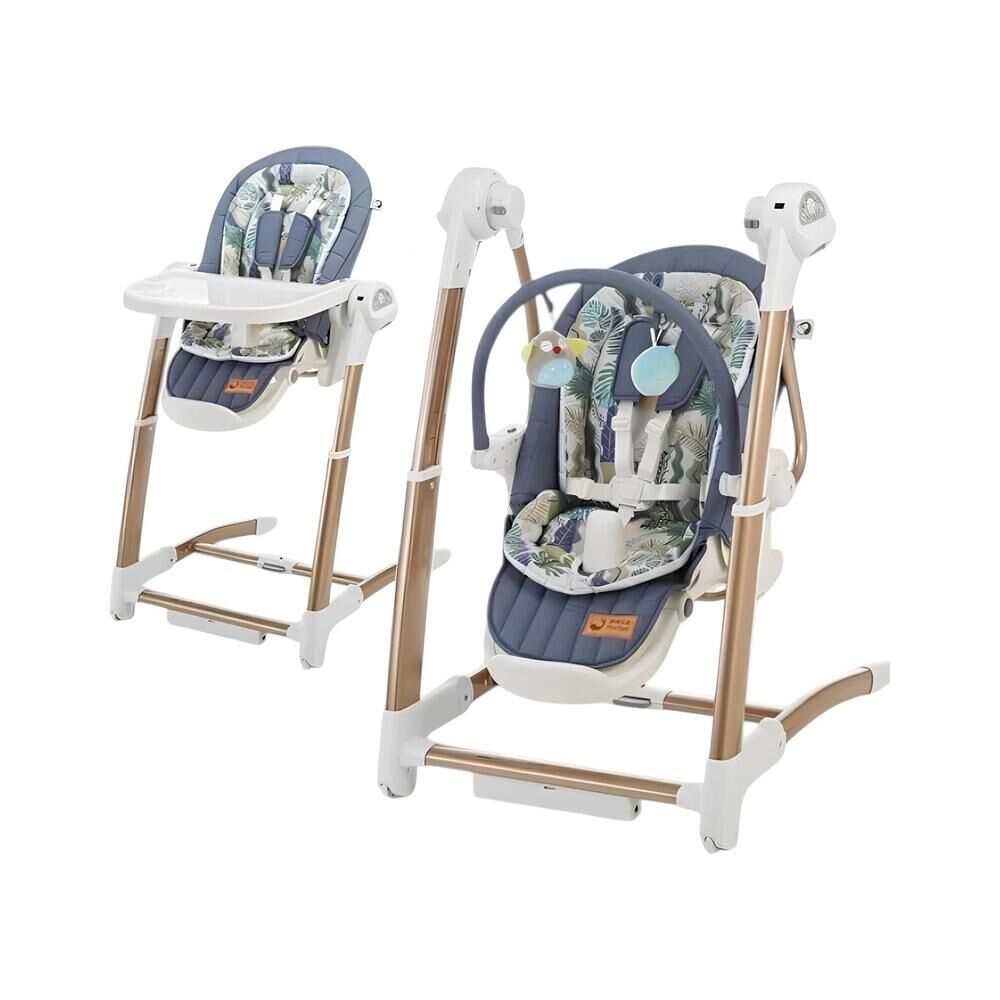 Silla De Comer Y Columpio Mecedor Lujoso Lubabycas Azul image number 0.0