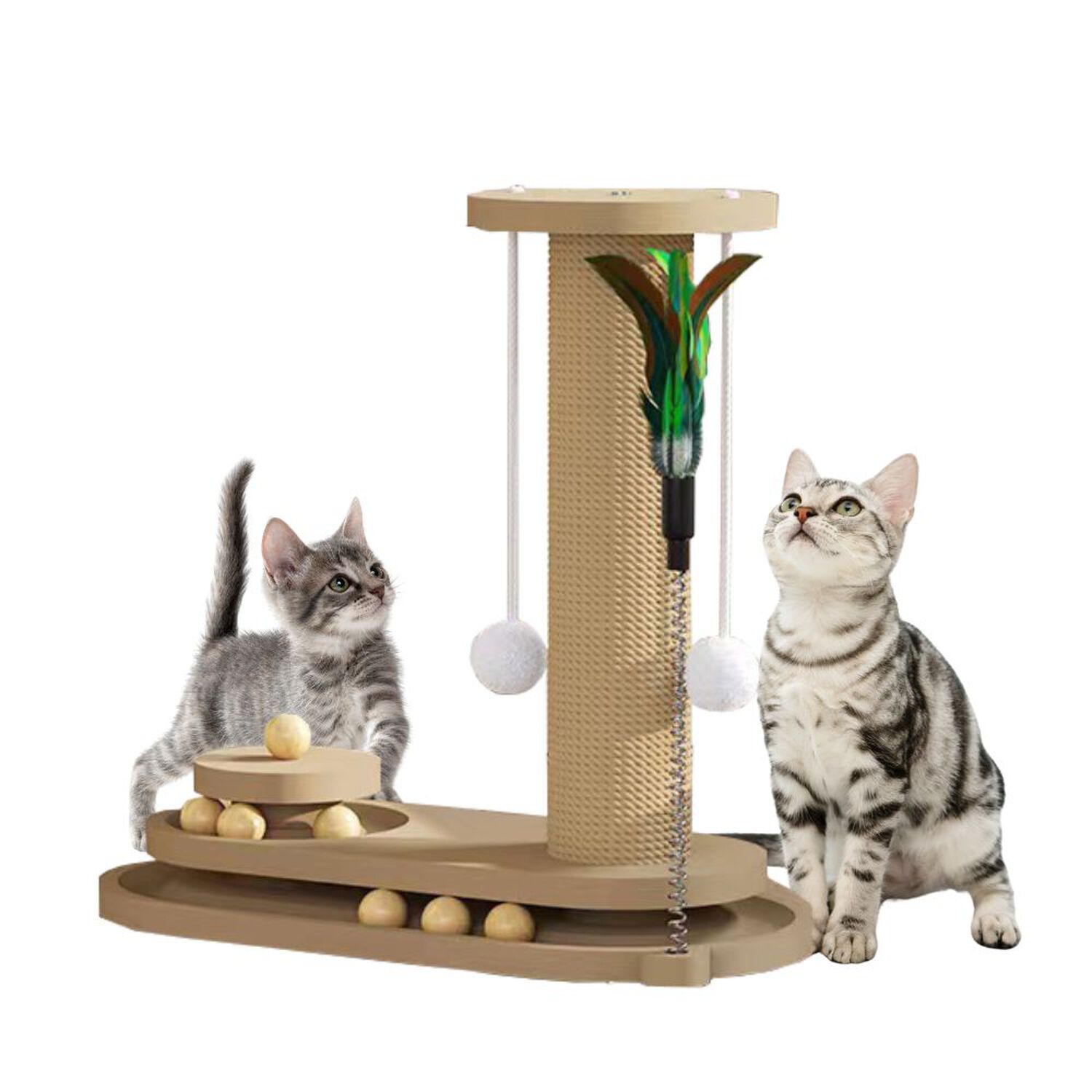 Rascador Felino Centro Interactivo Accesorios Juego Mascotas image number 0.0