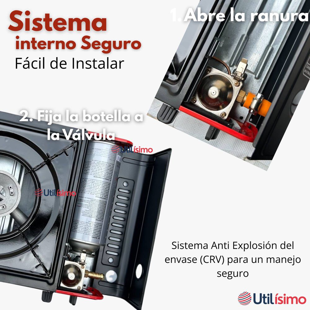 Cocina Port&aacute;til Cocinilla Camping + Kit De Instalaci&oacute;n Y Lata De Gas image number 6.0