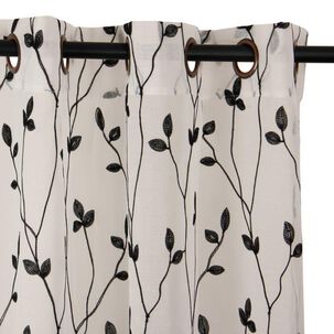 Set 2 Velos Bordado Teresita Negro (cada Paño 140 X225)