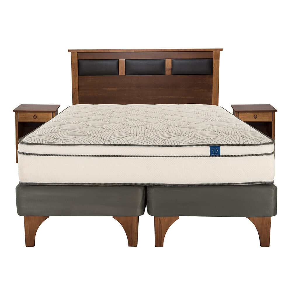 Cama Europea Flex Valencia / King / Base Divida + Set De Maderas image number 1.0