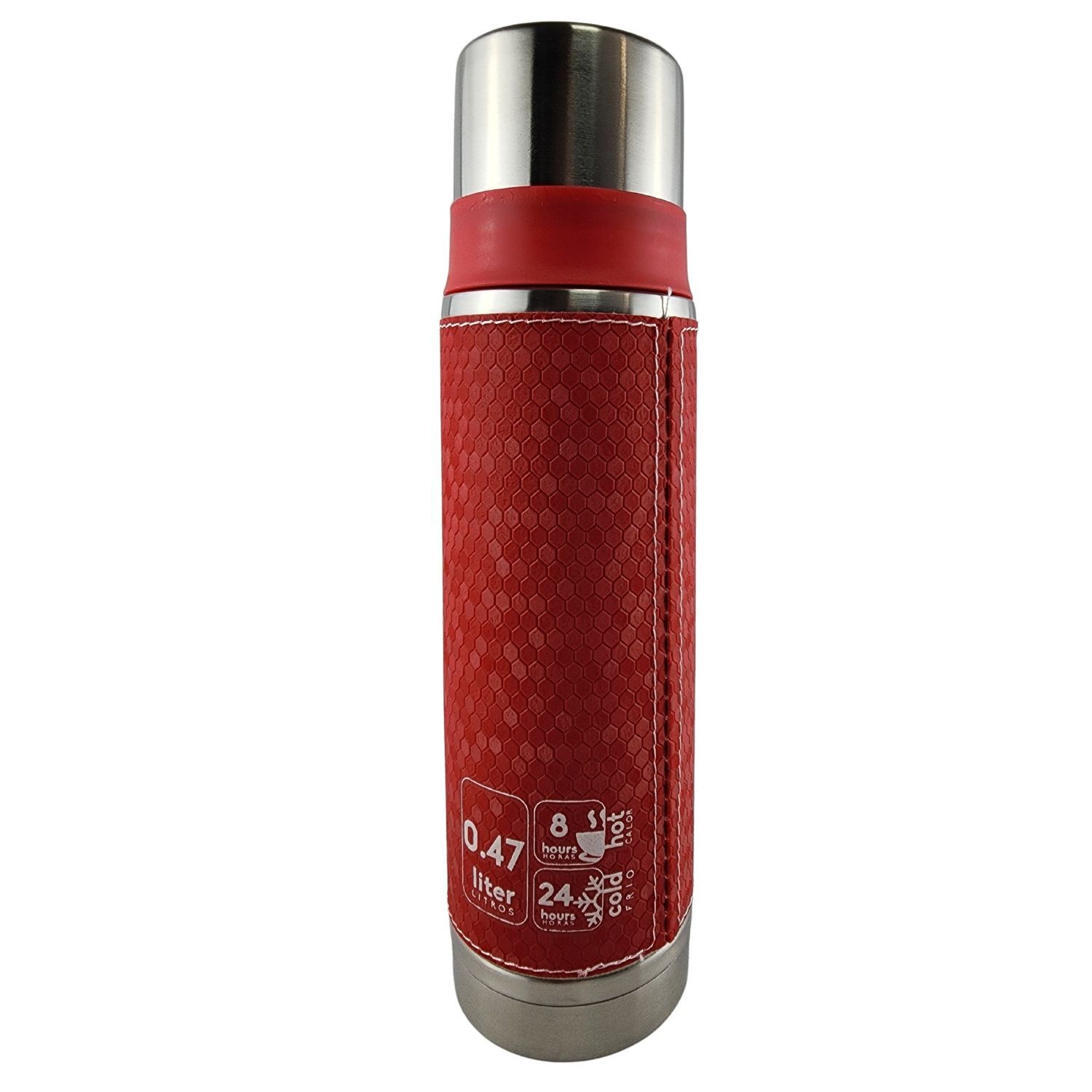 Termo Mega Slim Iv 470ml Acero Inoxidable Bebidas Te Cafe Rojo image number 1.0