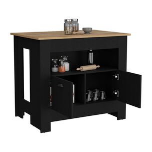 Isla De Cocina 2 Puertas Fm-005n Negro