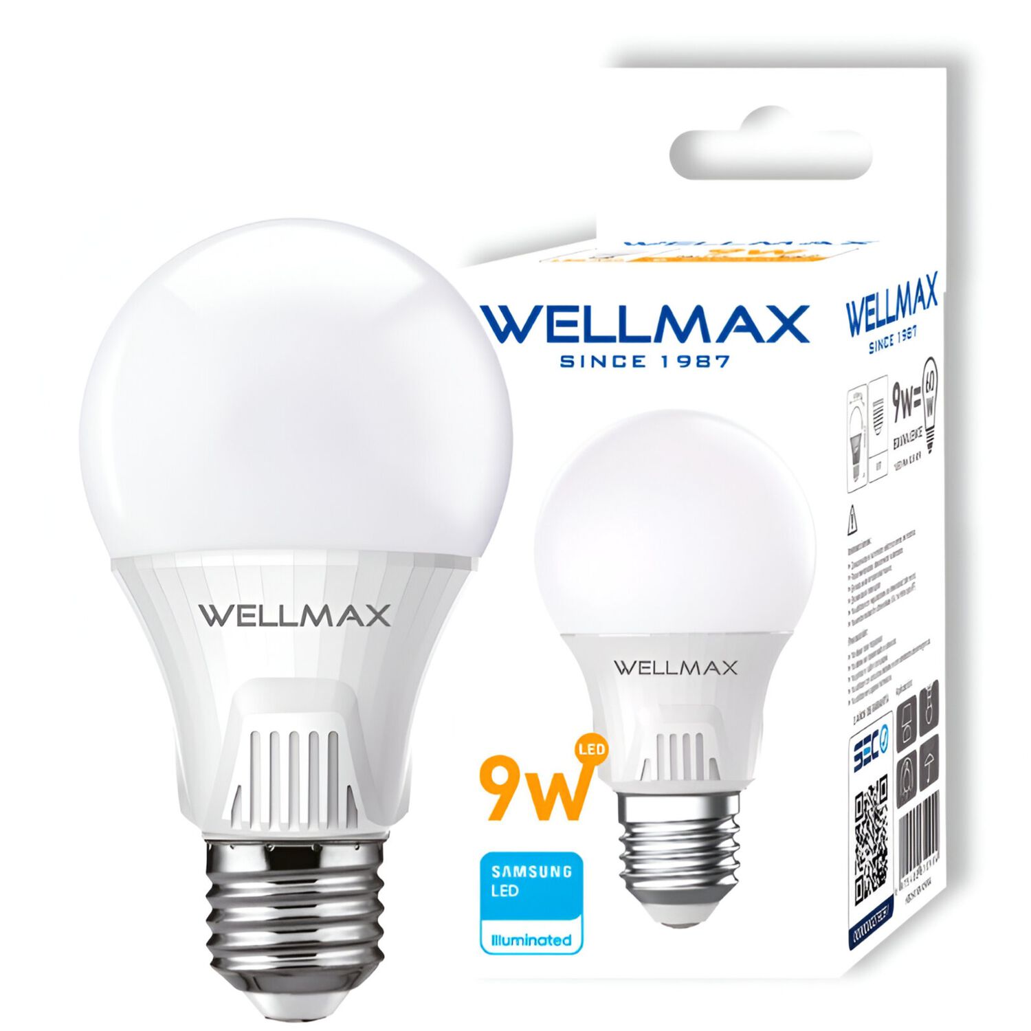 Pack De 3 Ampolletas Wellmax E-27 9w Luz Calida Led Samsung image number 3.0